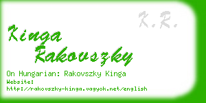 kinga rakovszky business card